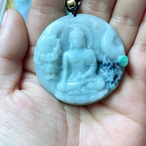 翡翠颈饰未镶嵌天然缅甸翡翠a货