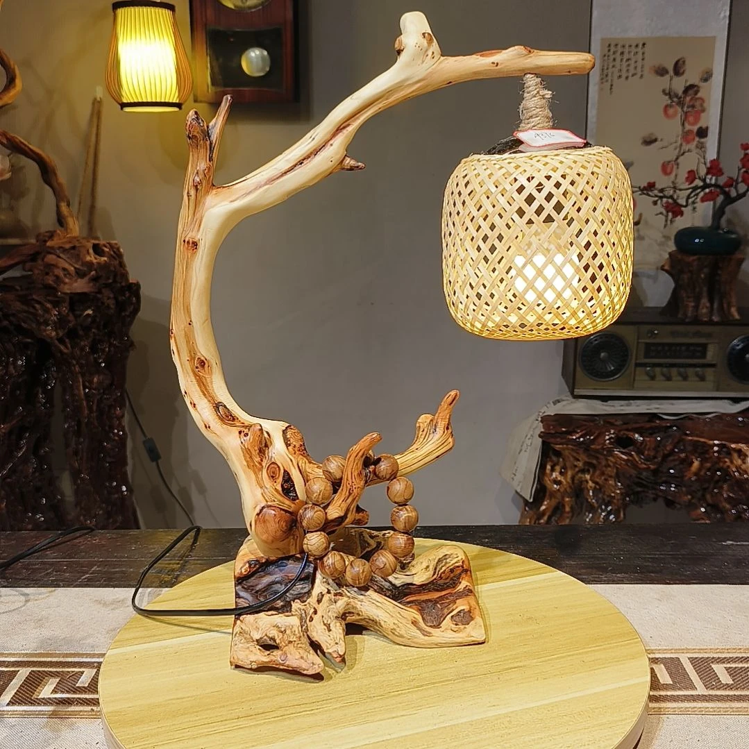 没***逛木太行崖柏双色意境茶灯