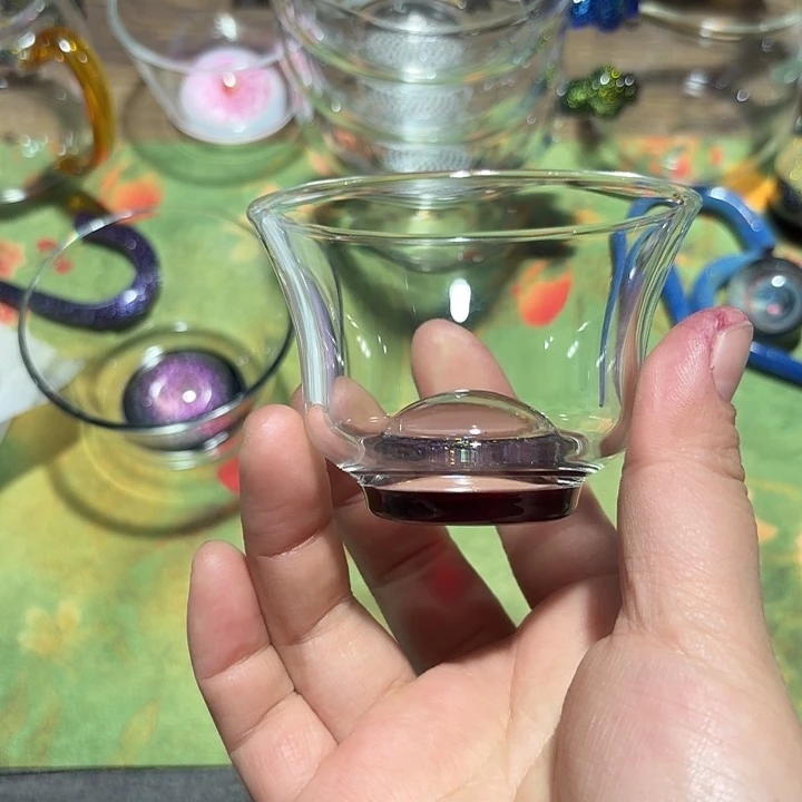 手工艺品玻璃玻璃茶器清杯红星空