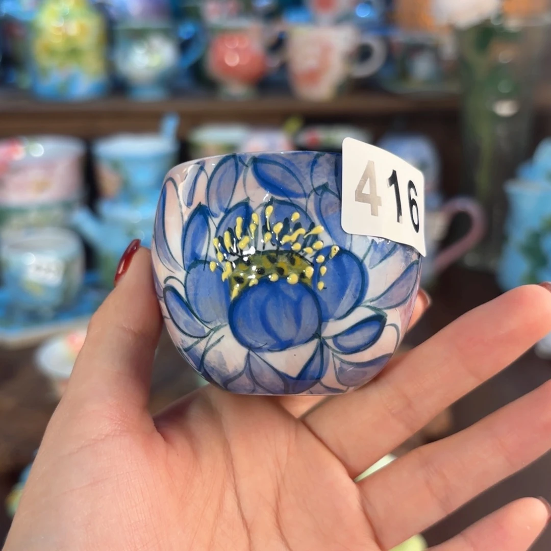 景德镇手绘高温釉下彩陶瓷茶具