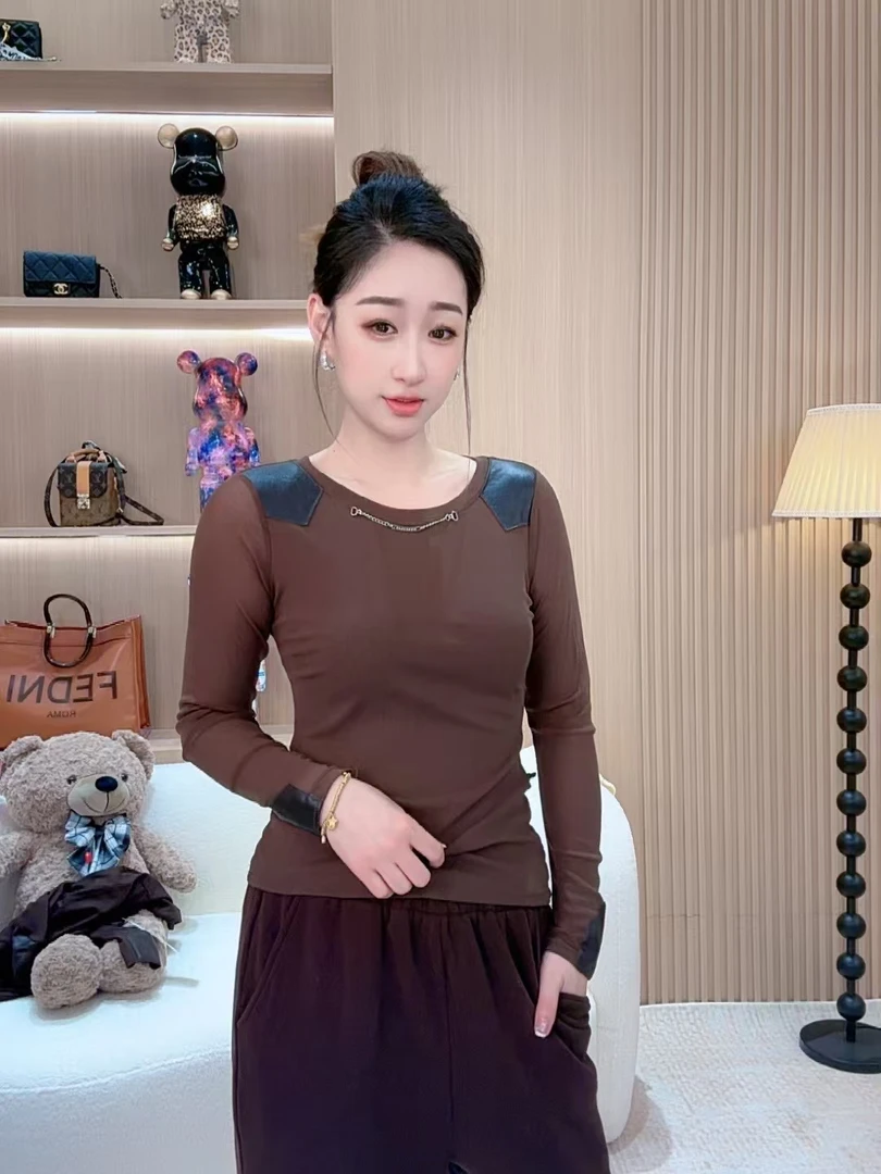 【若楠服饰】新款双网百搭极简高级时尚修身打底衫01