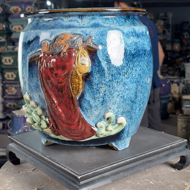 一风堂石湾花盆 内21*25