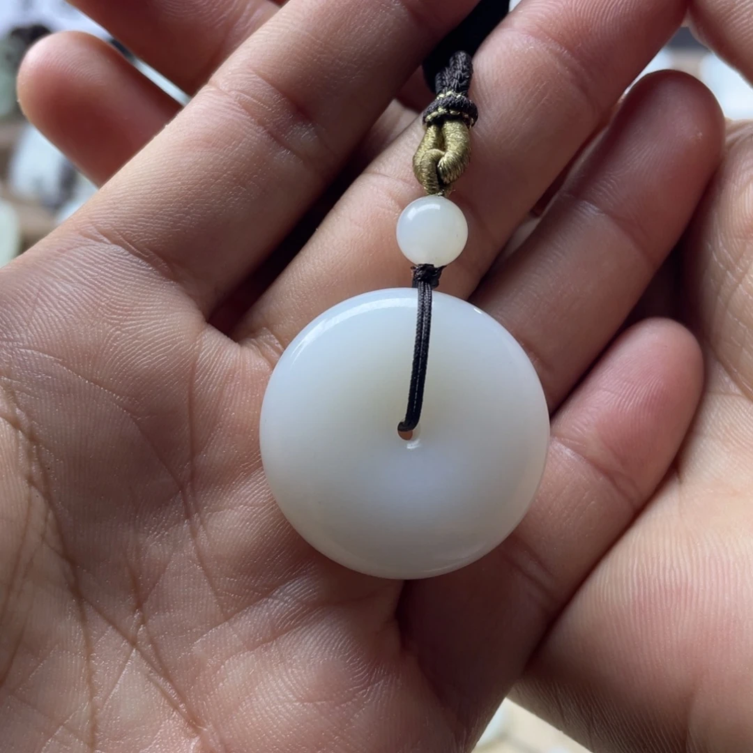 （***）和田玉（白玉）未镶嵌颈饰克重26克