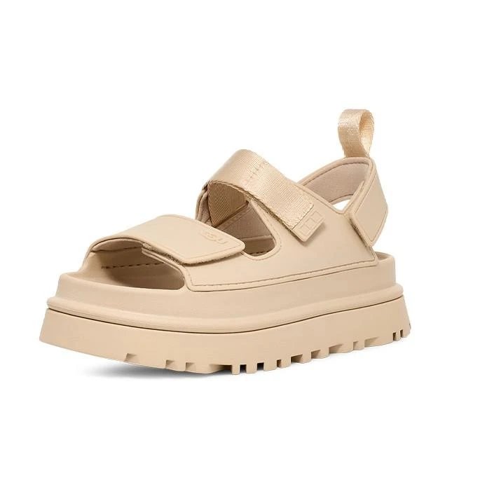 UGG夏季女士舒适时尚炫金系列厚底简约露趾魔术贴休闲凉鞋1152685