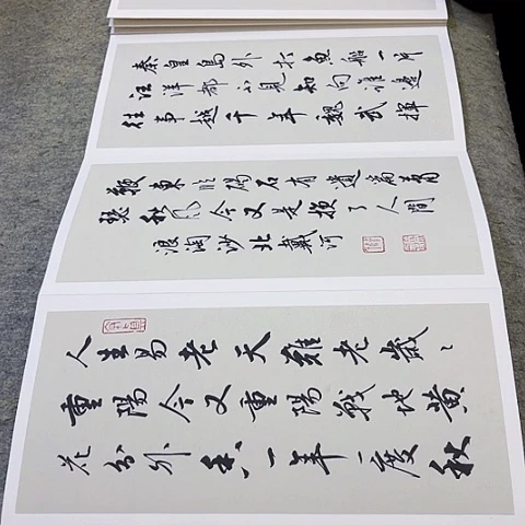 伟人诗词册页作品