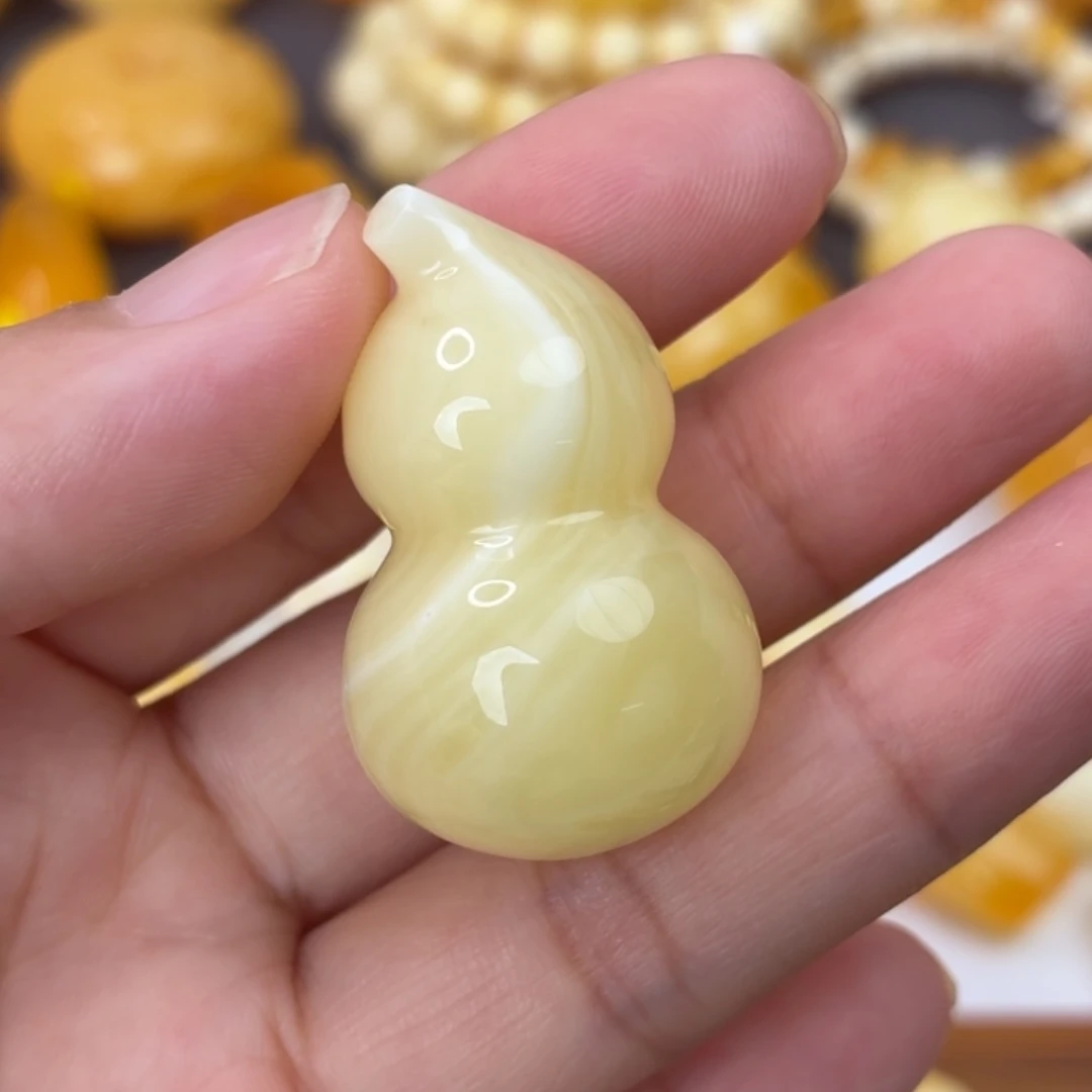 大***！未镶嵌蜜蜡珠宝奇石葫芦