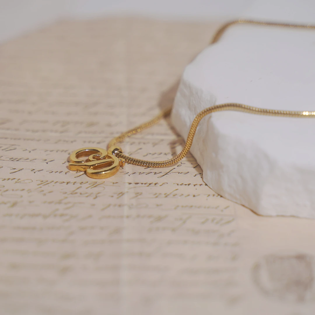 95新 DIOR/迪奥  DIOR/迪奥 CD字母斜款项链 cd23