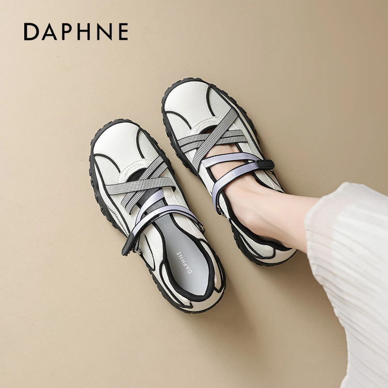 达芙妮运动玛丽珍鞋女2025新款夏季外穿透气凉鞋魔术贴芭蕾德训鞋