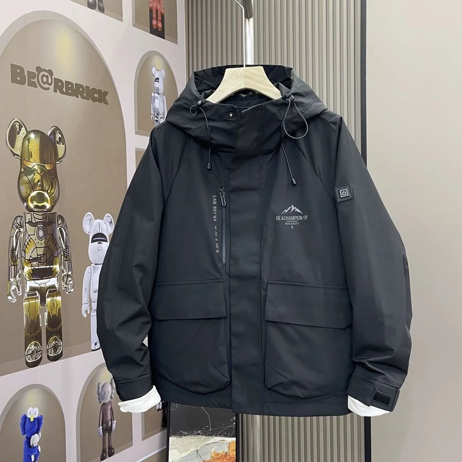 810 帅气夹克男韩版2025季新款时尚潮流短款连帽断码外套