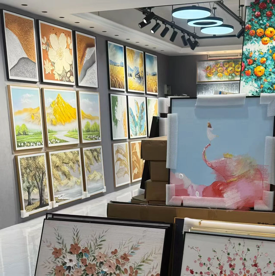 【豹子】A百搭时尚餐厅玄关沙发背景挂画1