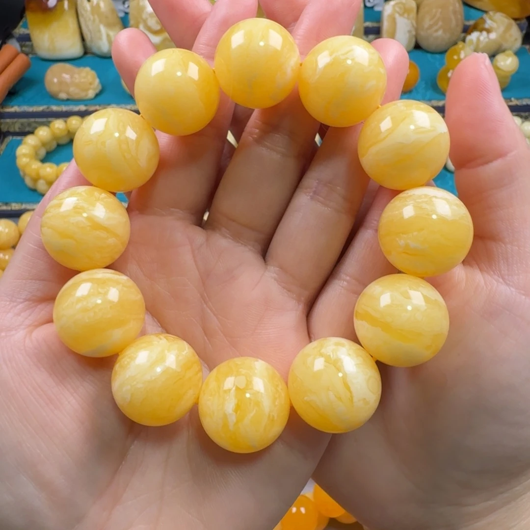 琥珀未镶嵌手链同料