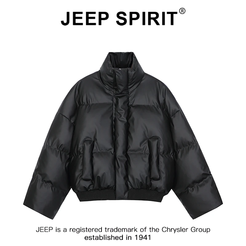 JEEPSPIRIT吉普男2025年冬季新款美式复古廓形加厚保暖棉衣外套