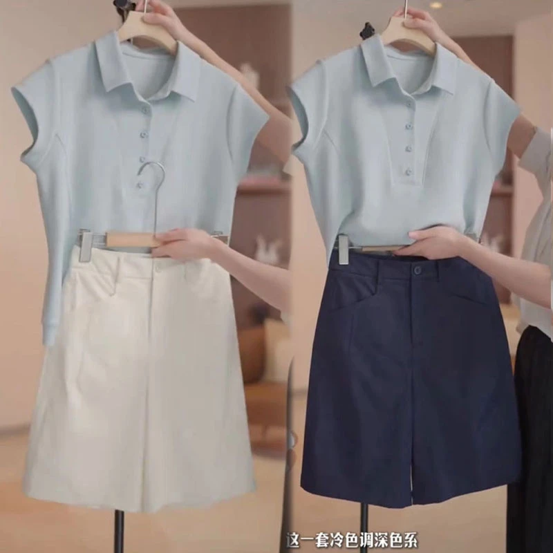 休闲显瘦五分裤女2025年夏季薄款高腰宽松时尚高腰西装中裤