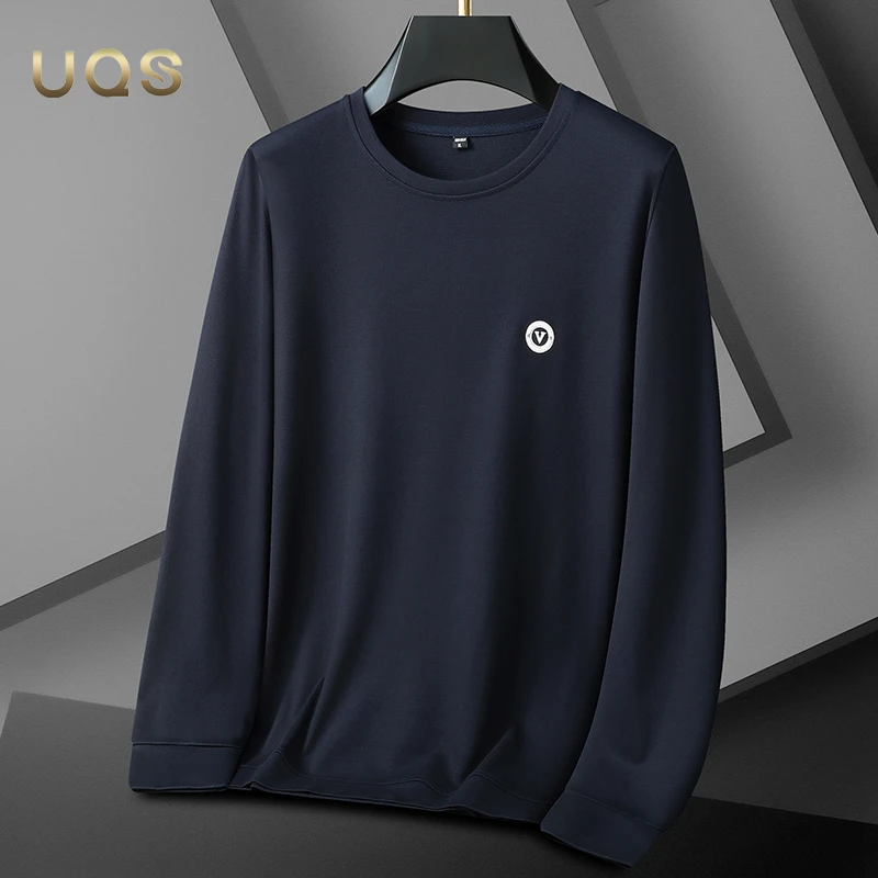 男装秋季上新纯色圆领卫衣大码简约百搭宽松舒适亲肤打底衫日常款