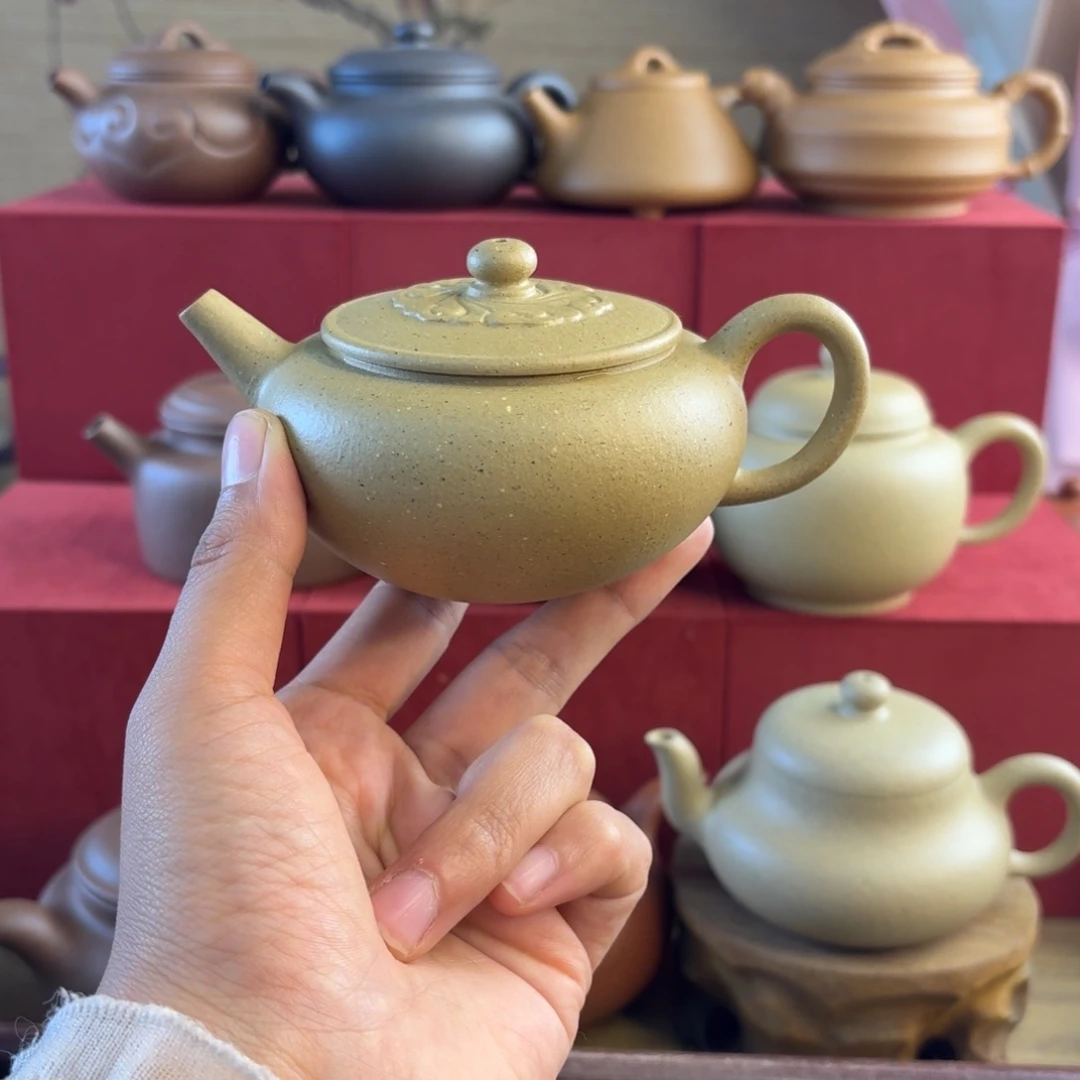 绿泥茶壶孤品福利大水谭梨皮绿半手容量180左右