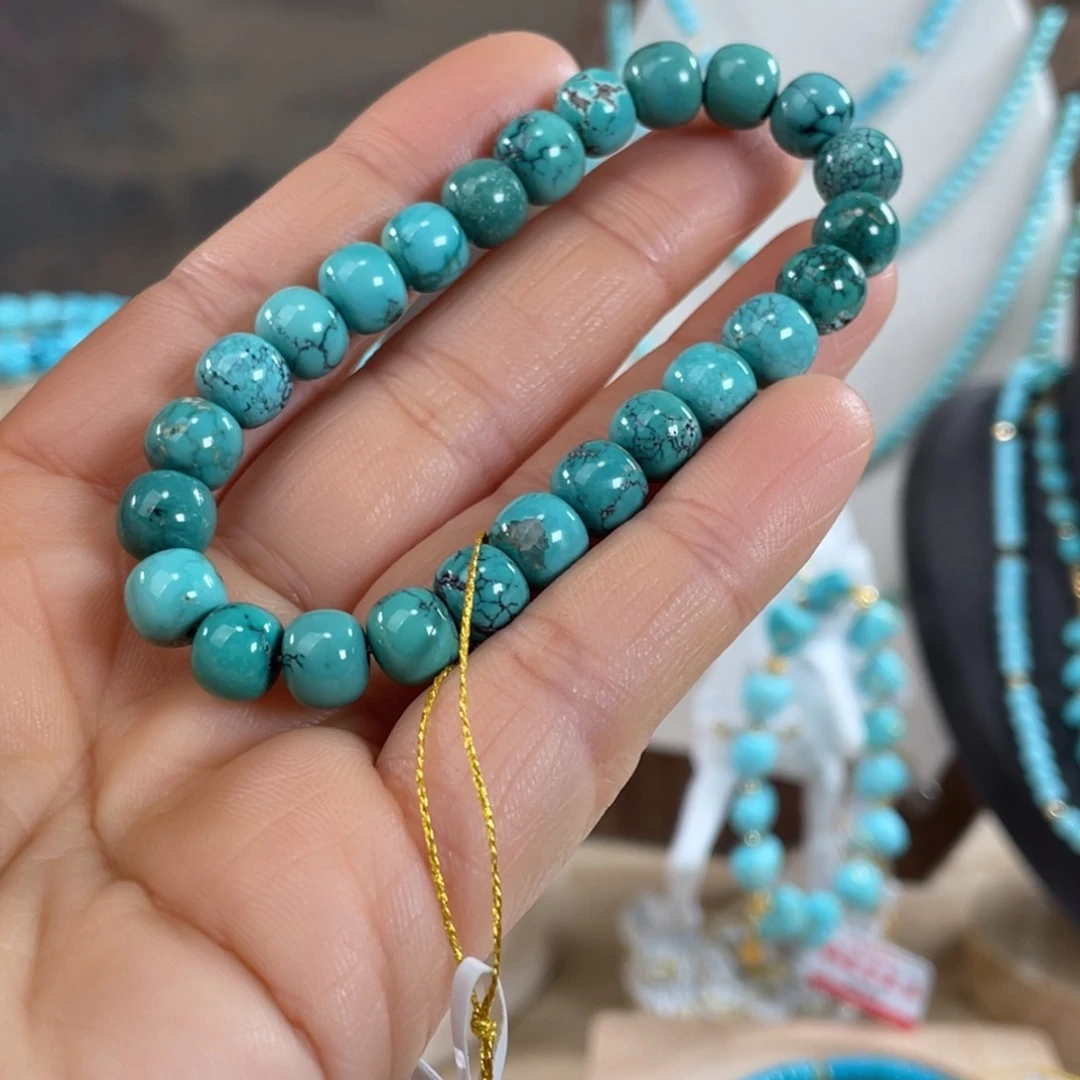 绿松石未镶嵌套链 8mm