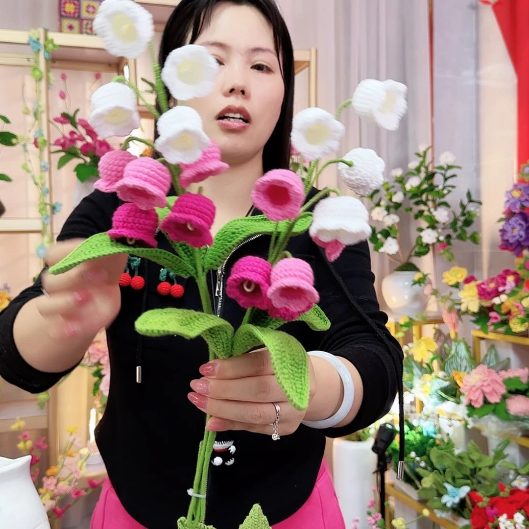 纯手工钩织手工钩织设计花束