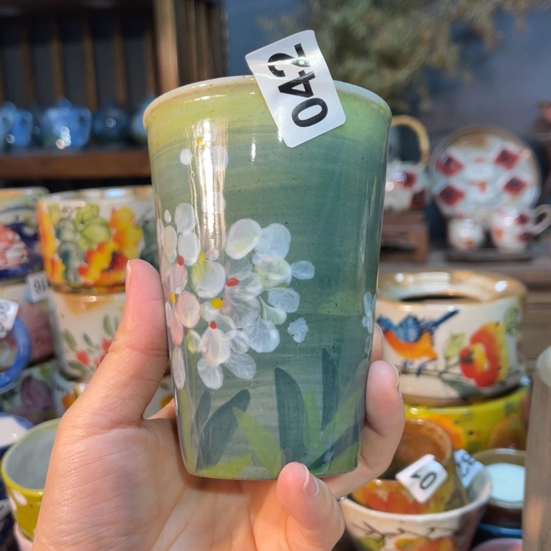 杯素浅陶瓷手工手绘