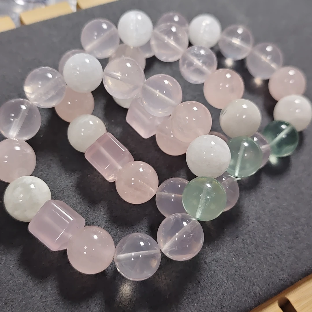 【书记甄选】原创粉水晶单圈手链 多样性发一件 约14mm 4083DX