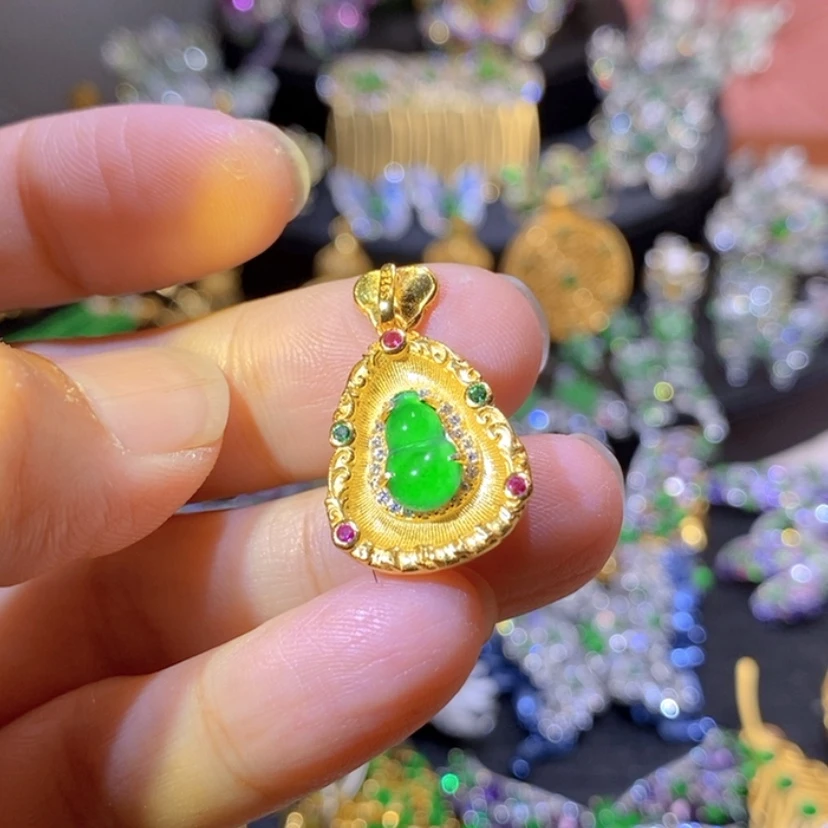 【闪购商品】银S925镶嵌挂件翡翠
