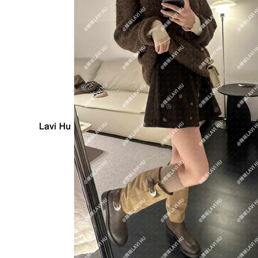 LAVI HU【月光朗姆酒】绵羊毛韩系时尚百搭半身裙QJ175