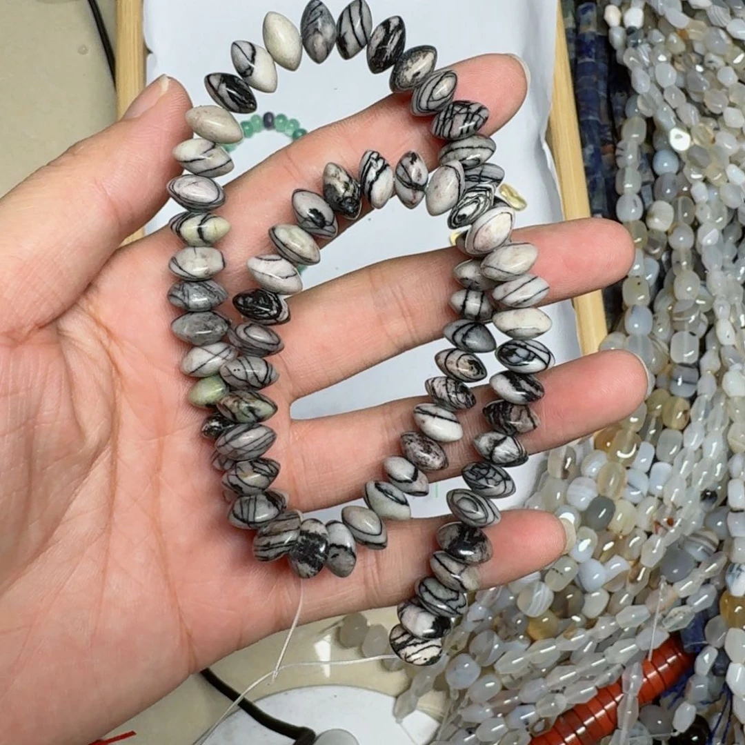 玛瑙/玉髓合金珠宝半成品10铁线石飞碟一条