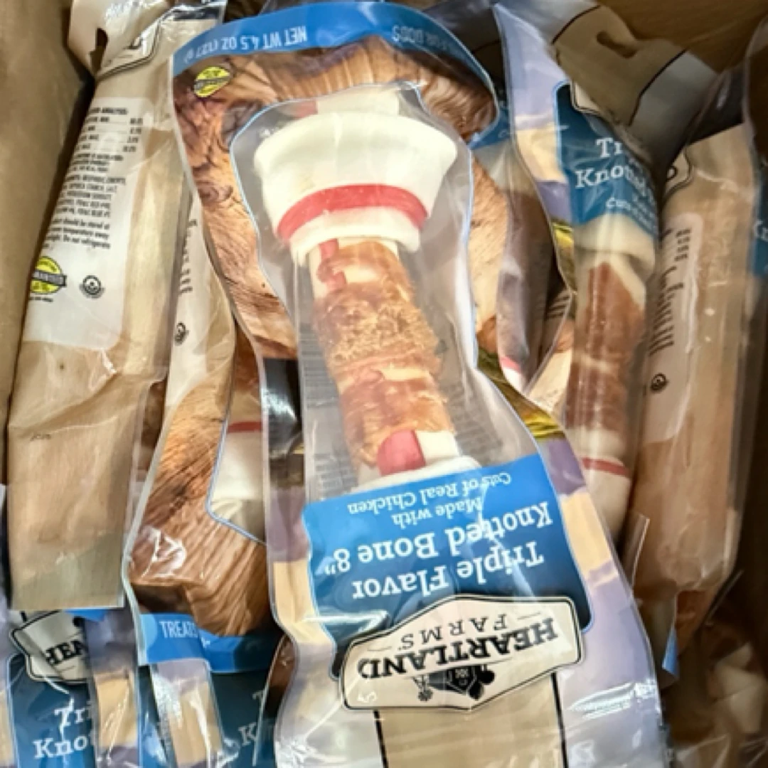 美国狗狗零食鸡肉绕牛皮夹心磨牙棒补钙洁齿耐啃咬A7-25