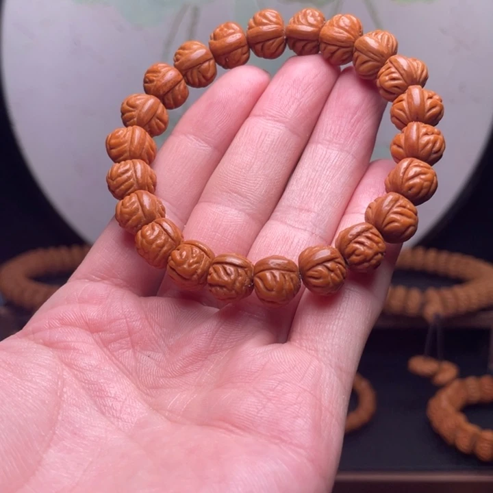 我***啊桃核手串12金蟾手串