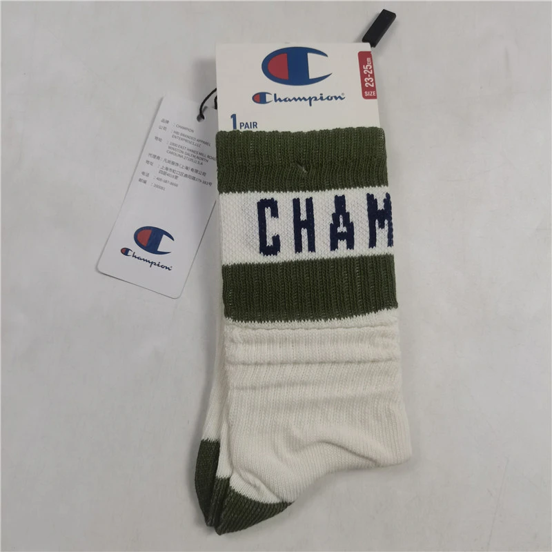 Champion冠军运动袜女袜舒适透气时尚长筒袜三双装CWSAX003-