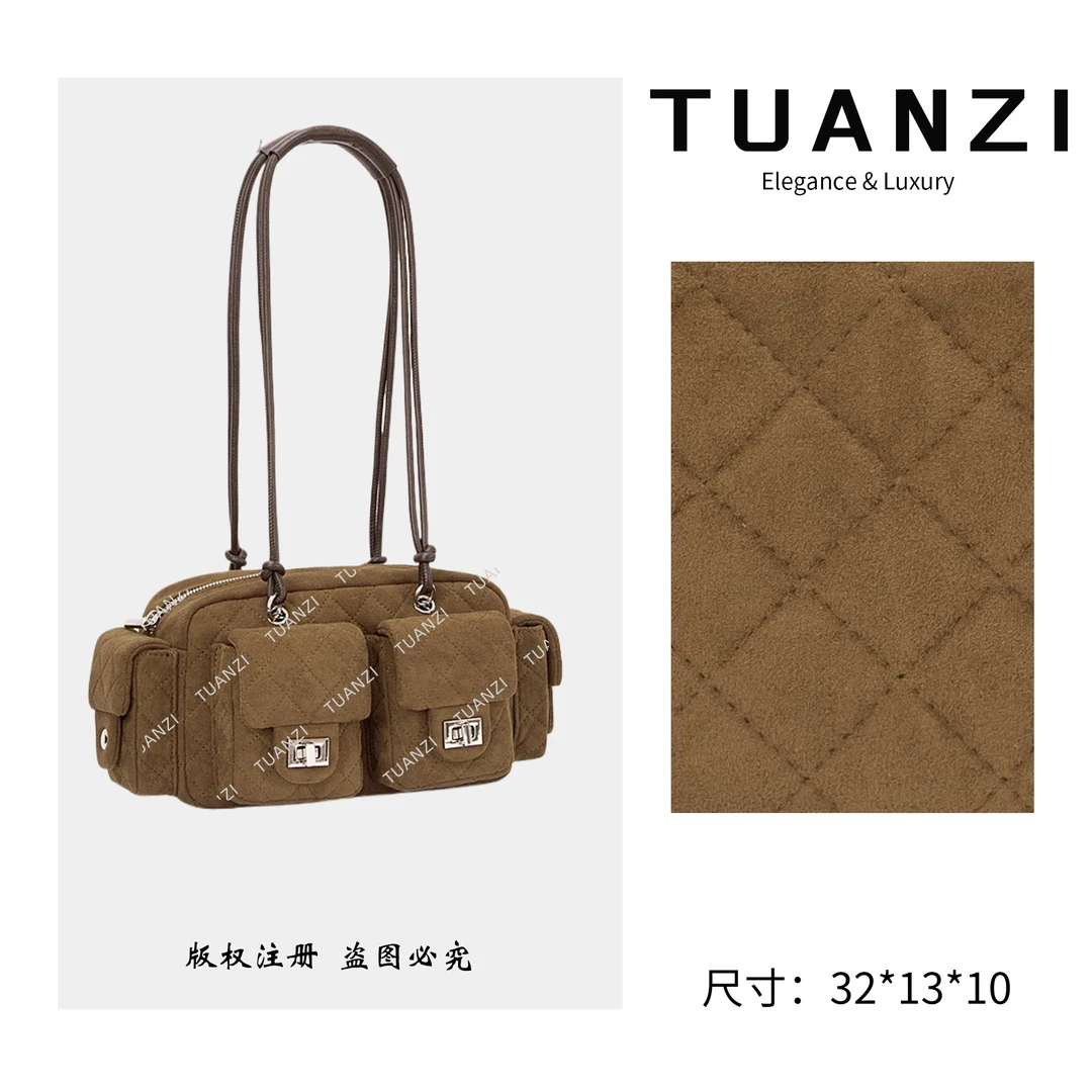 TUANZI『高端玩家』原创秋冬新款手提腋下包 ZT-D8062-中古棕