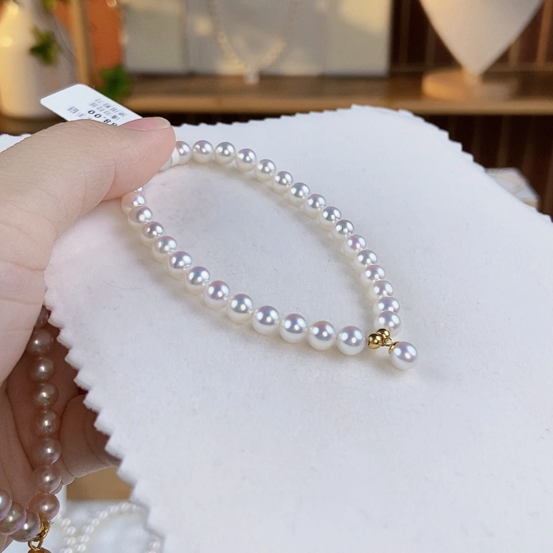 淡水珍珠手绳银S925镶嵌