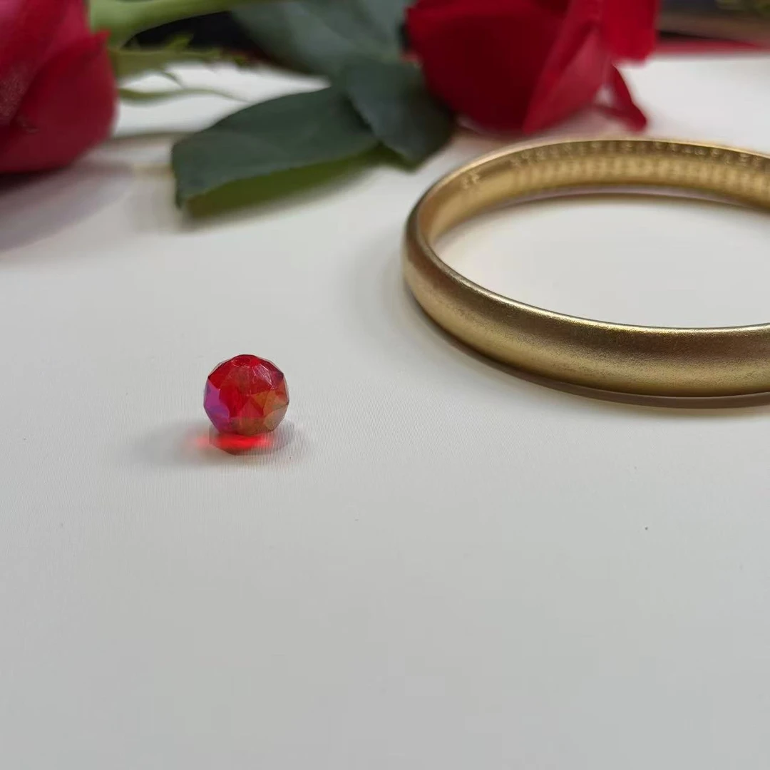 高定精奢S599钻切红单珠赠手镯J49