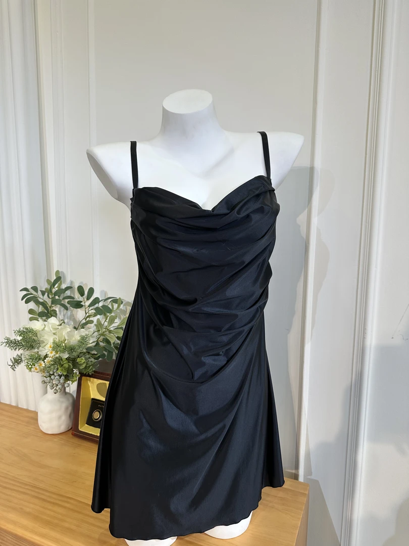 【大红定制】短款吊带裙 可出门款 秋季新款荡领大码睡裙胖MM200斤