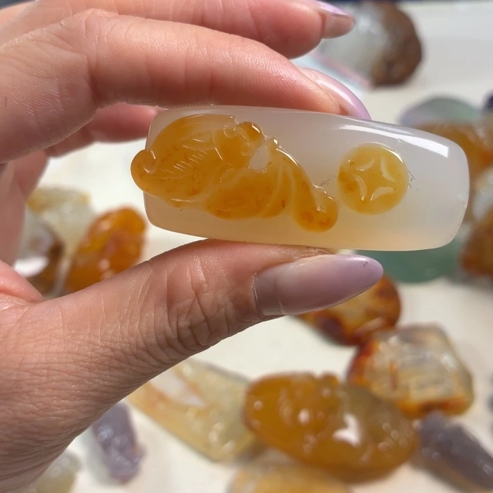玛瑙/玉髓未镶嵌吊坠(不含链)