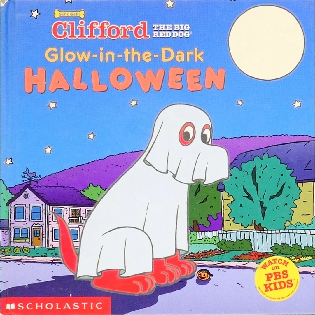 大红狗克利福德原版书英语夜光万圣节绘本亲子共读Halloween