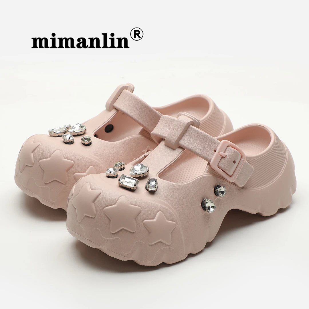 玛丽珍洞洞鞋女夏季防滑外穿厚底eva云朵包头增高凉拖鞋子女款