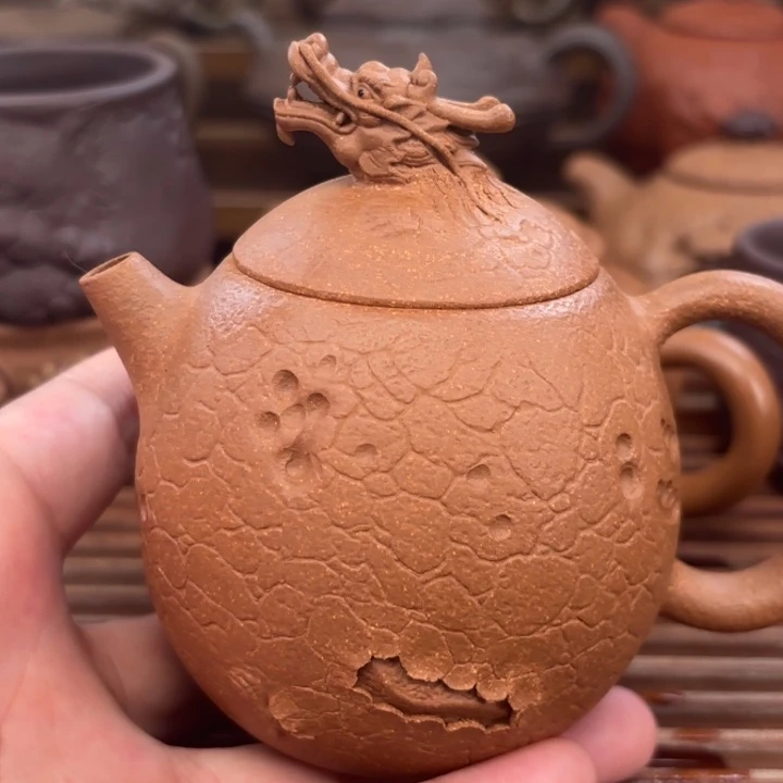 茶壶紫砂龙蛋原矿黄降坡200c