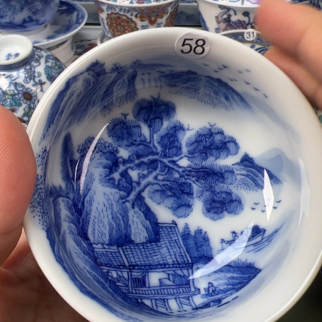 陶瓷景德镇纯手工纯手绘茶具木木58