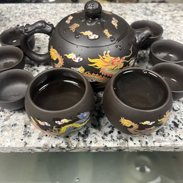 大容量500毫升一壶八杯变色凤鸣套装