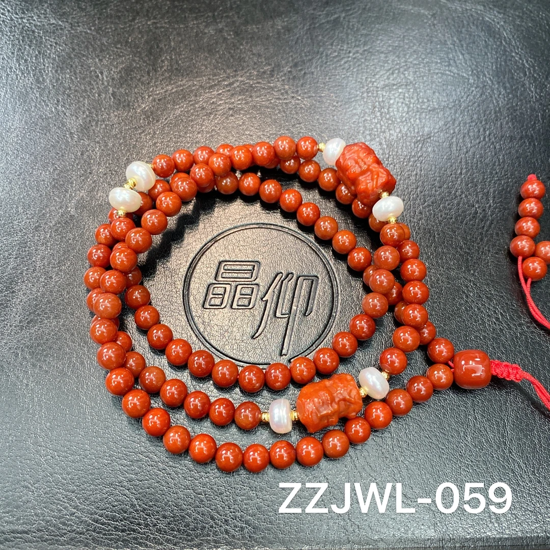 晶仰ZZJWL-059扎基红肉玛瑙毛衣链