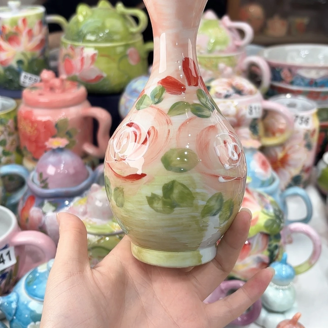 景德镇手绘高温釉下彩陶瓷茶具
