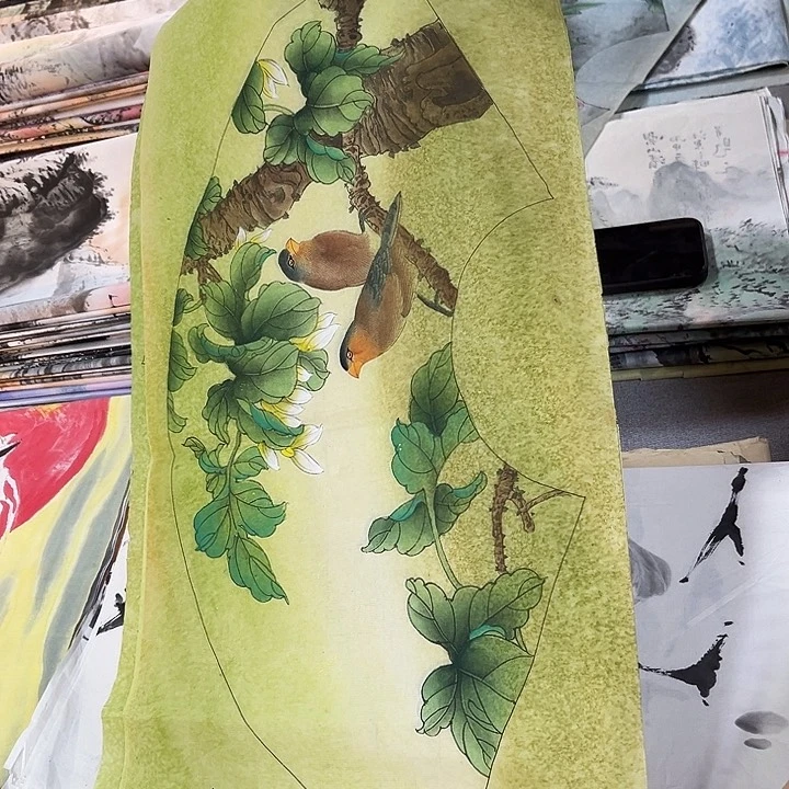 国画手绘作品小清新