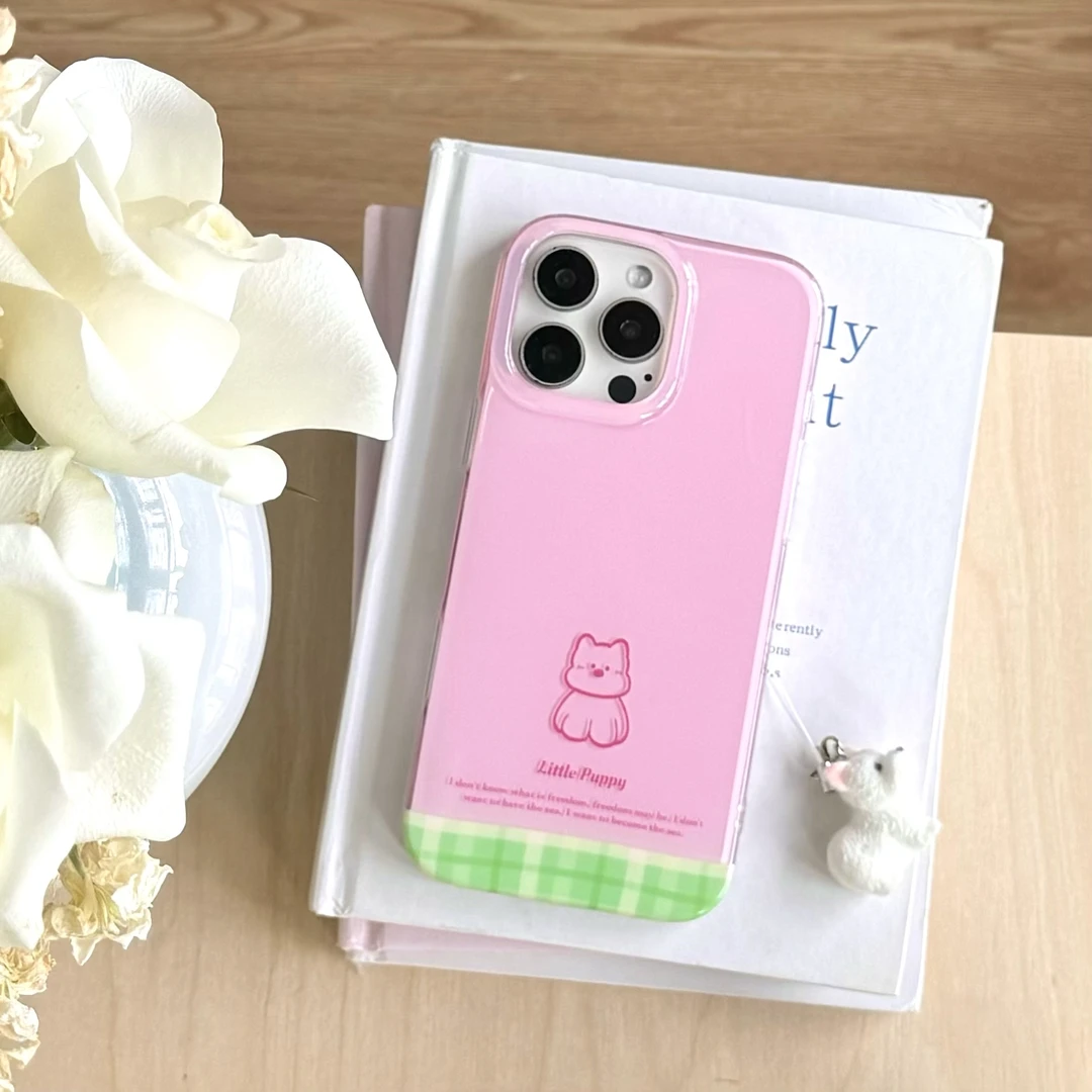 简约线条西高地适用于苹果16promax手机壳iPhone15新款14可爱创意