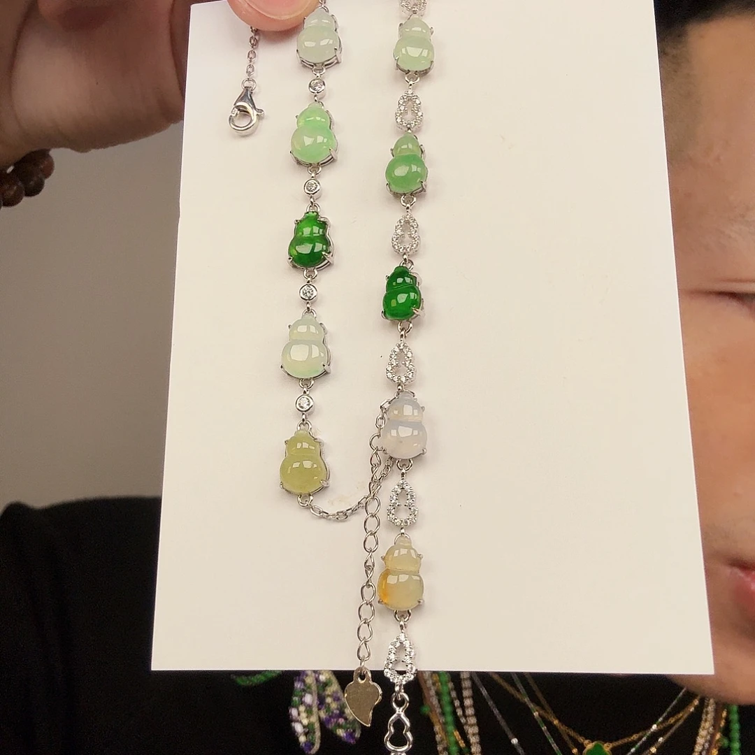 翡翠银S925镶嵌颈饰多样性发货只发一件