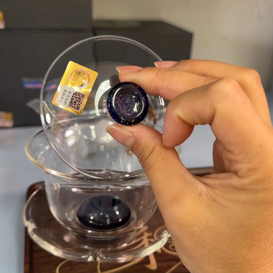 禾器斑斓沁莲盖碗