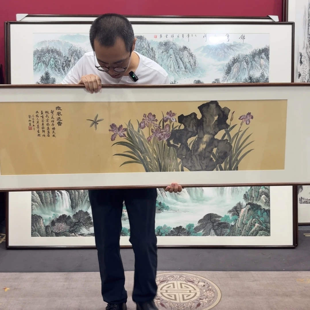 国画带框绘画160/45尺寸