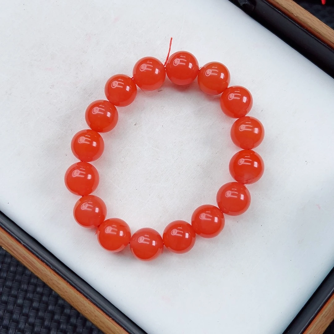 未镶嵌天然南红玛瑙保山杨柳滴水洞亮光手串卡13