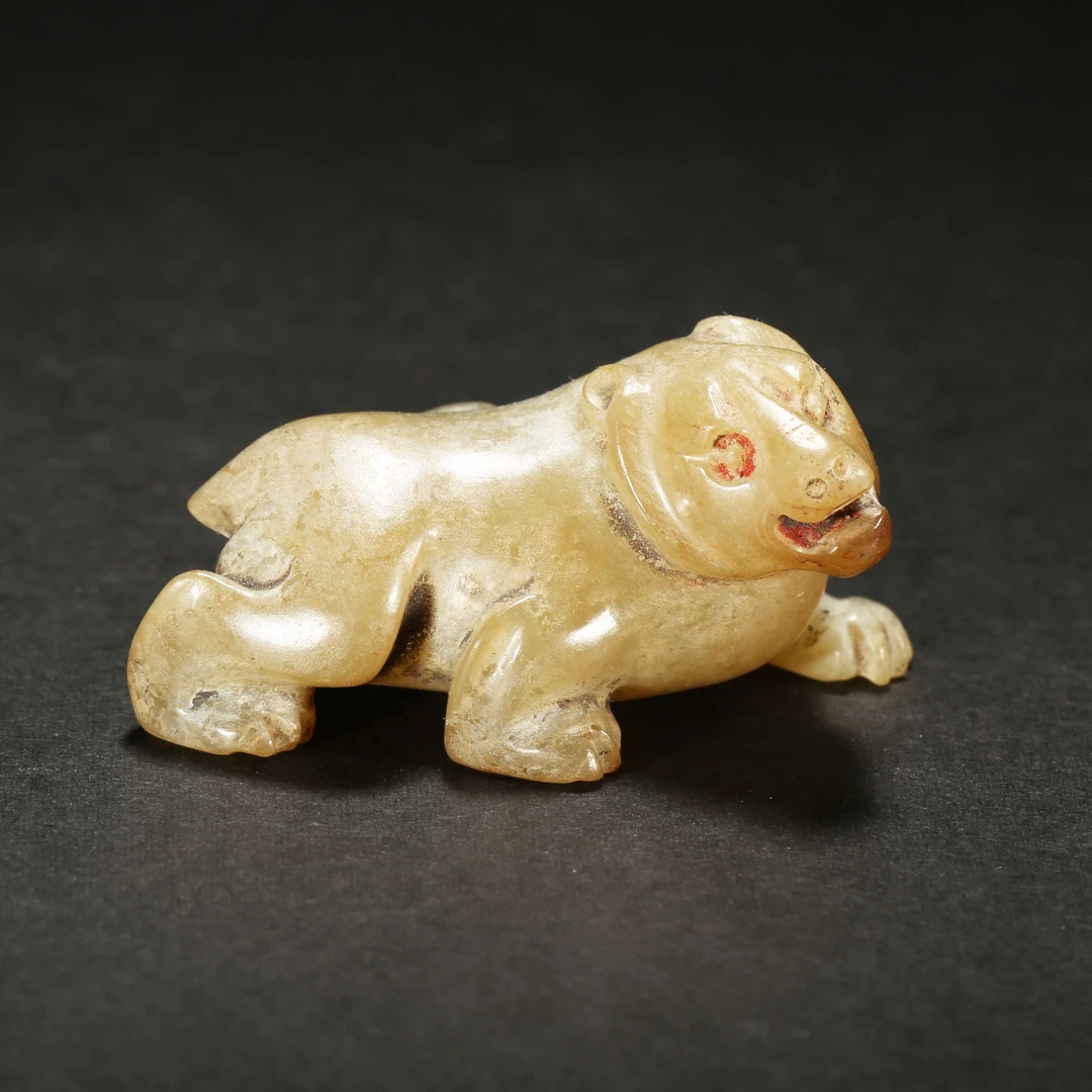 明/和田白玉走熊/JAQ25082773/收藏/【济文阁】