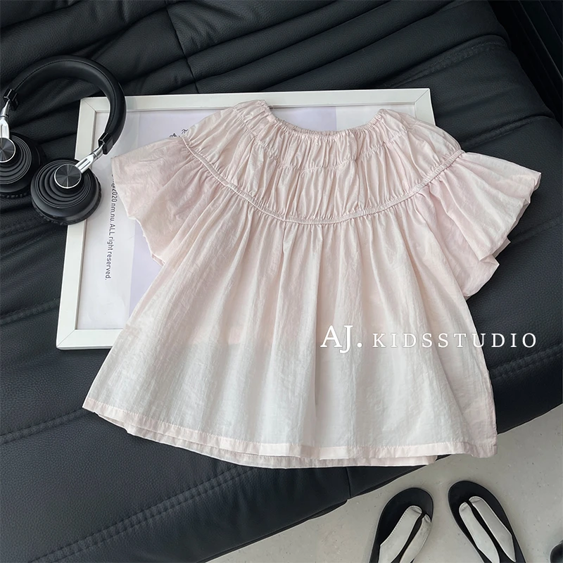 现【芝士桃桃】阿卷设计感打揽衬衣重工泡泡袖娃娃衫上衣MPG6144