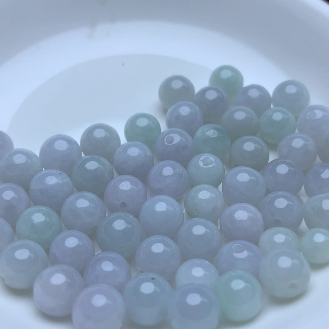 【闪购商品】翡翠手链未镶嵌卡7.5冰紫绿26个